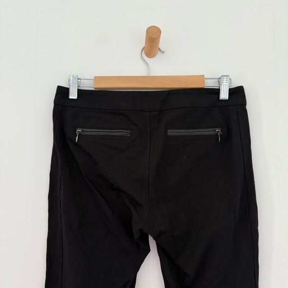 Paige black Los Feliz slim pants with leather trim - size 28 - Picture 7 of 8